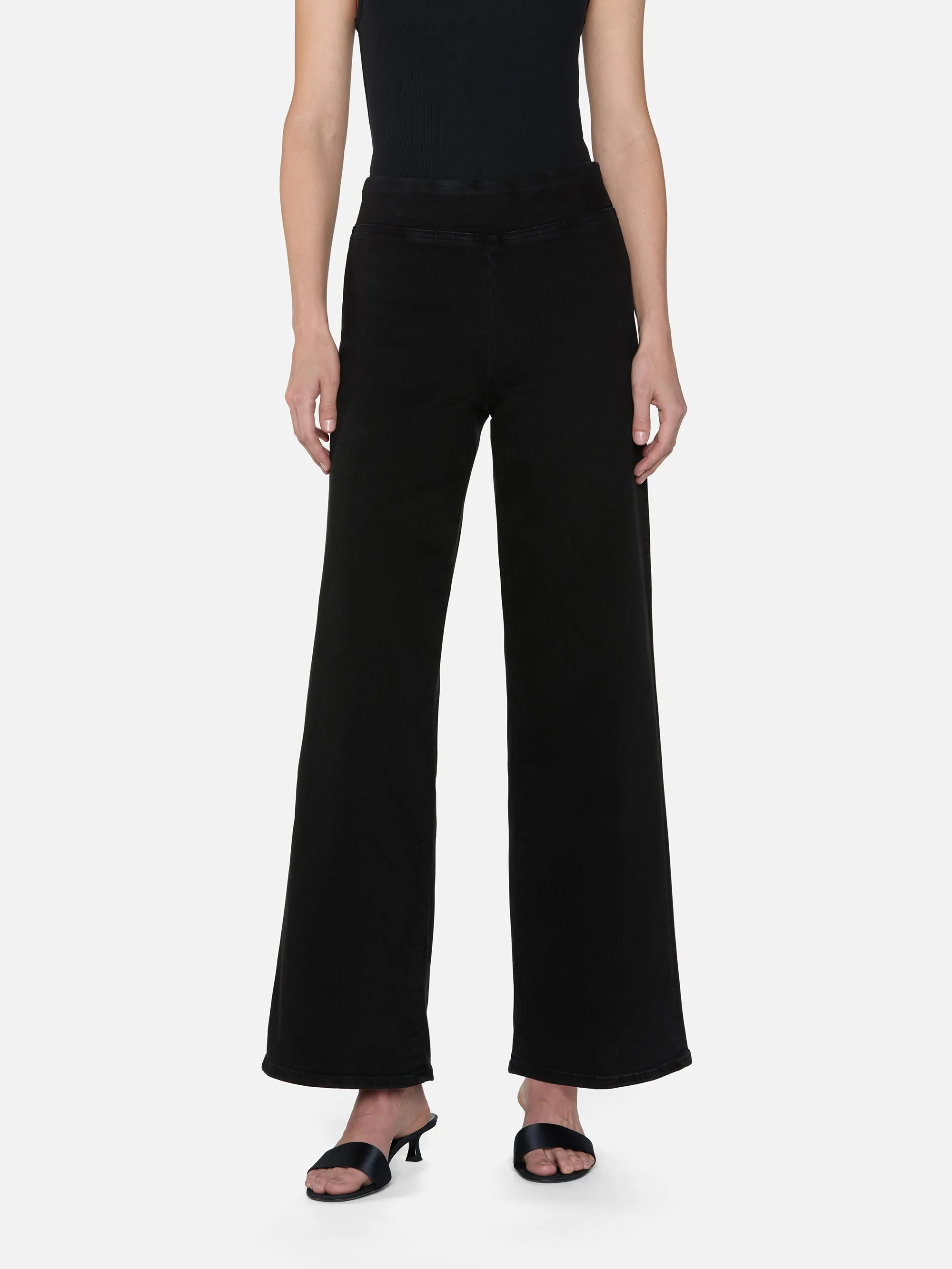 The Jetset Slim Palazzo -- Sheen Noir