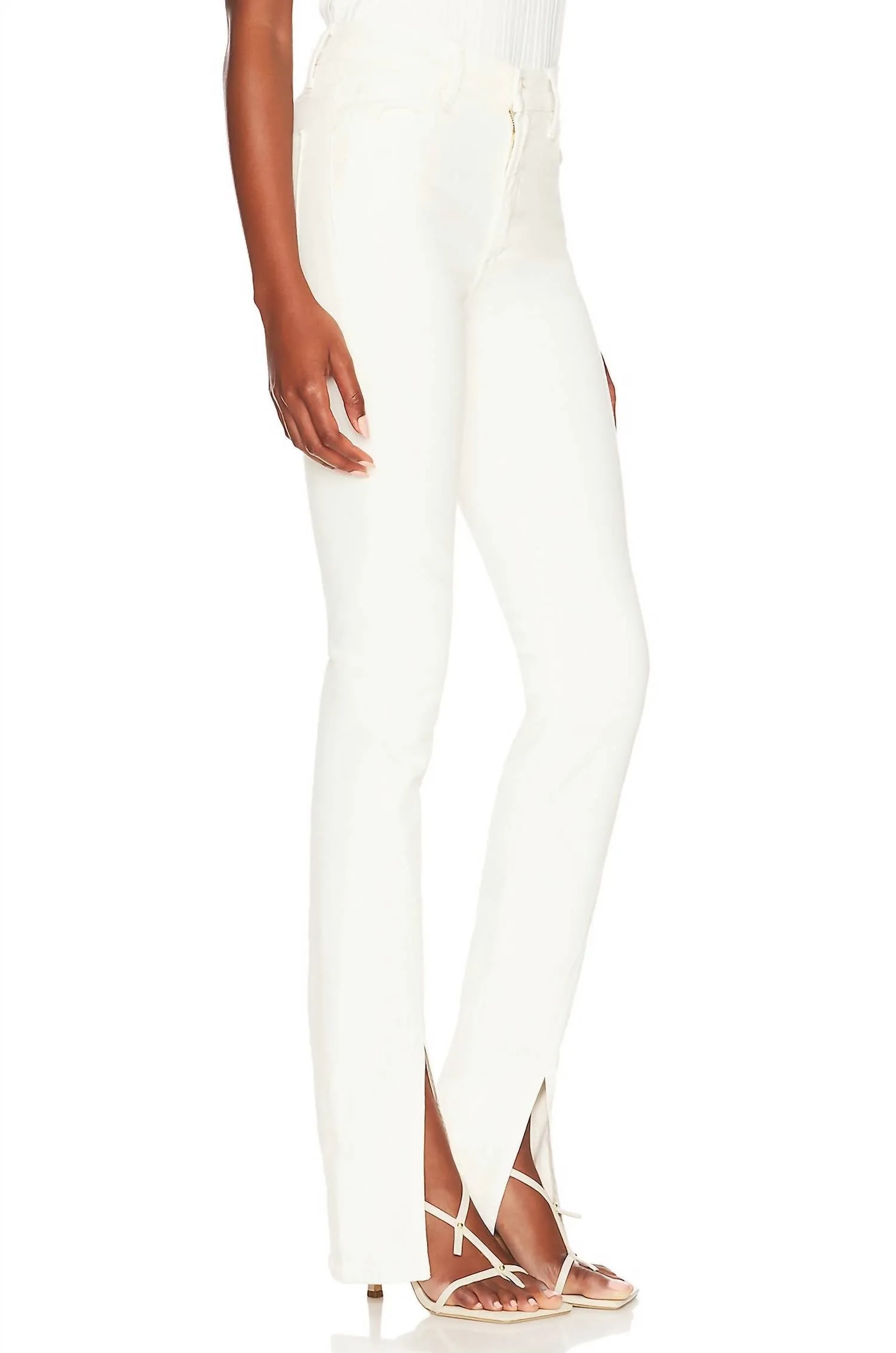 The Rascal Sliced Up Heel Jean In Antique White