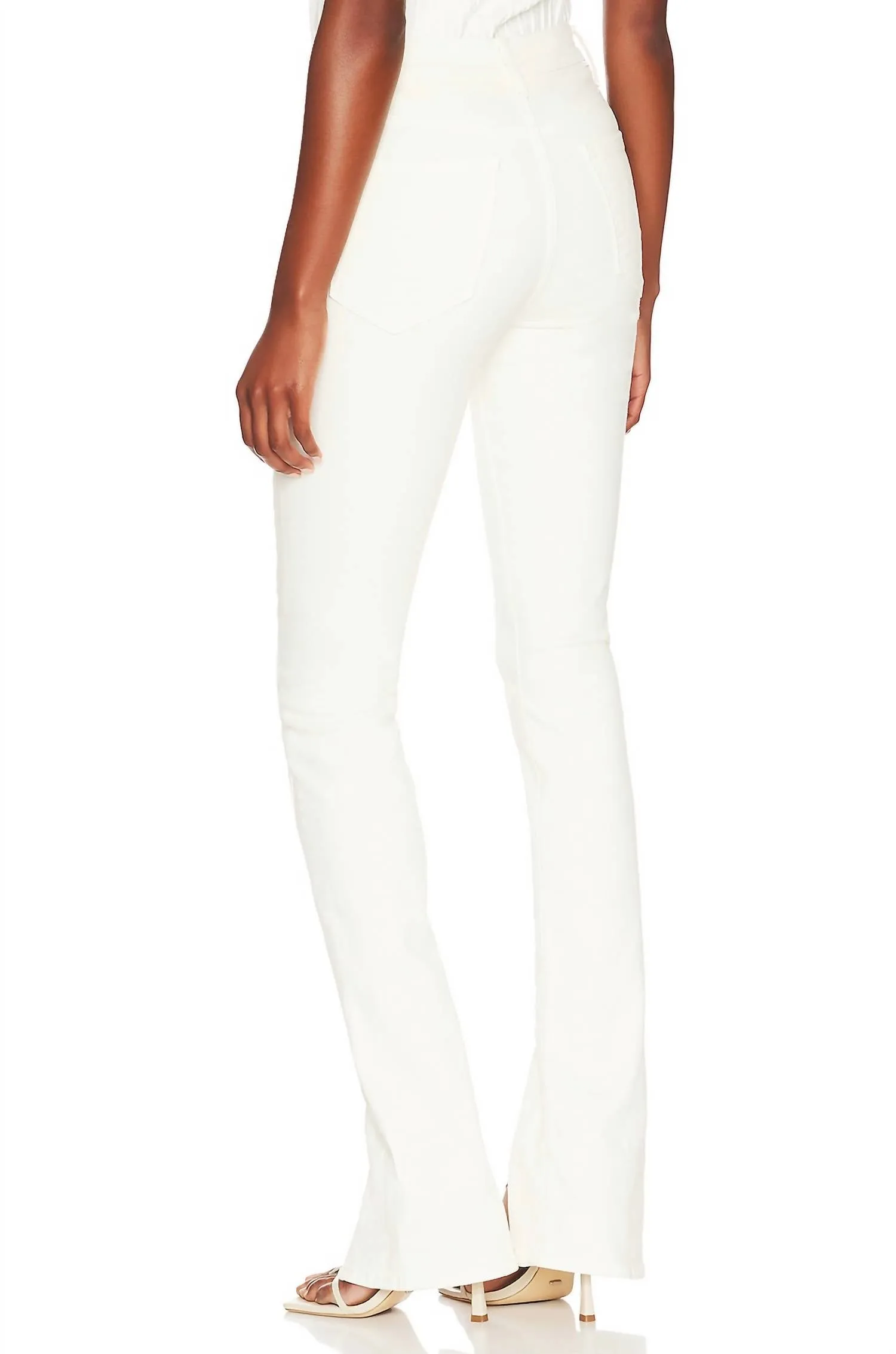 The Rascal Sliced Up Heel Jean In Antique White