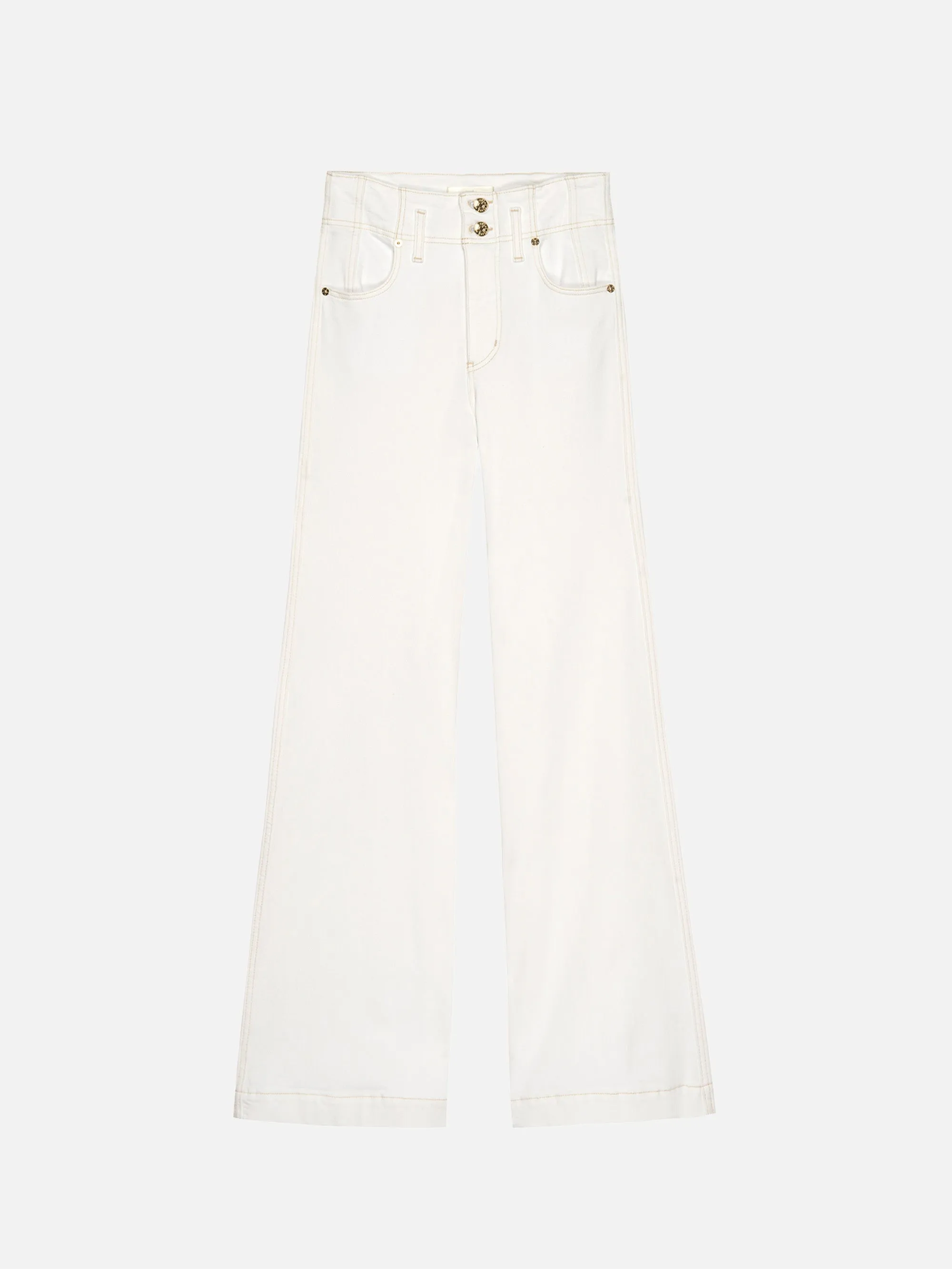 The Seamed Wide Trouser -- Au Natural Clean