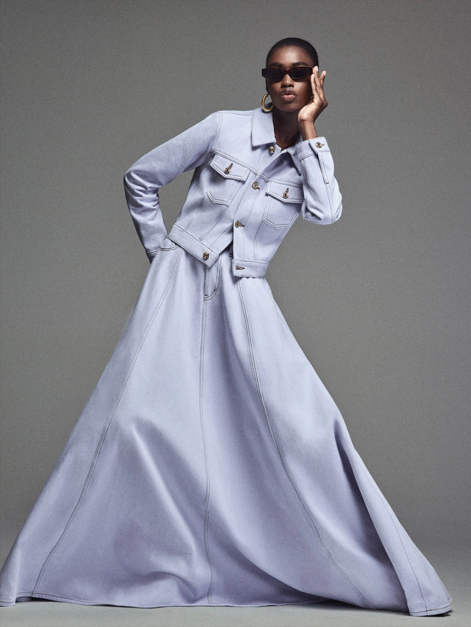 The Tailored Denim Jacket -- Celeste