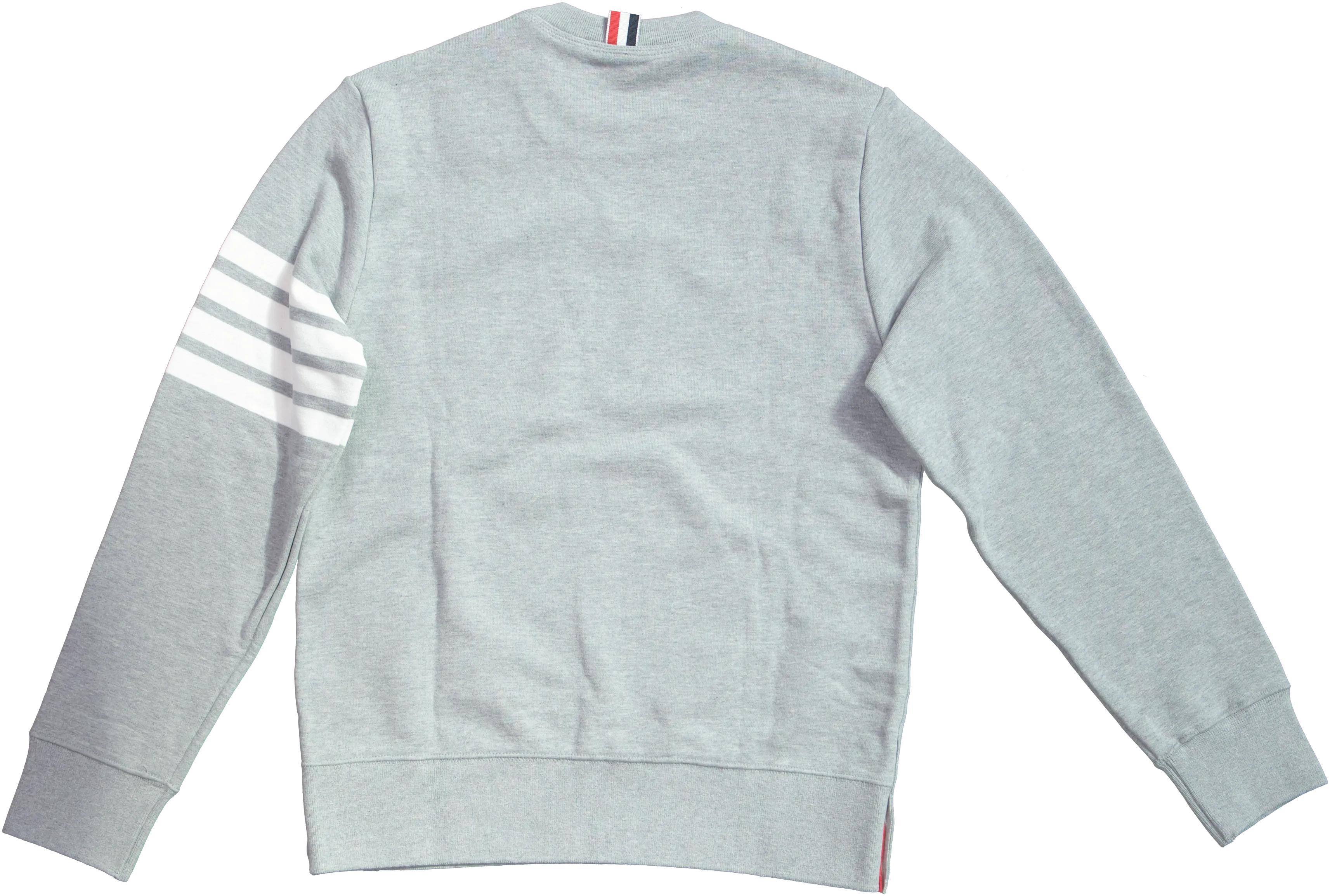 Thom Browne 4-Bar Loopback Crewneck Sweatshirt in Grey Cotton