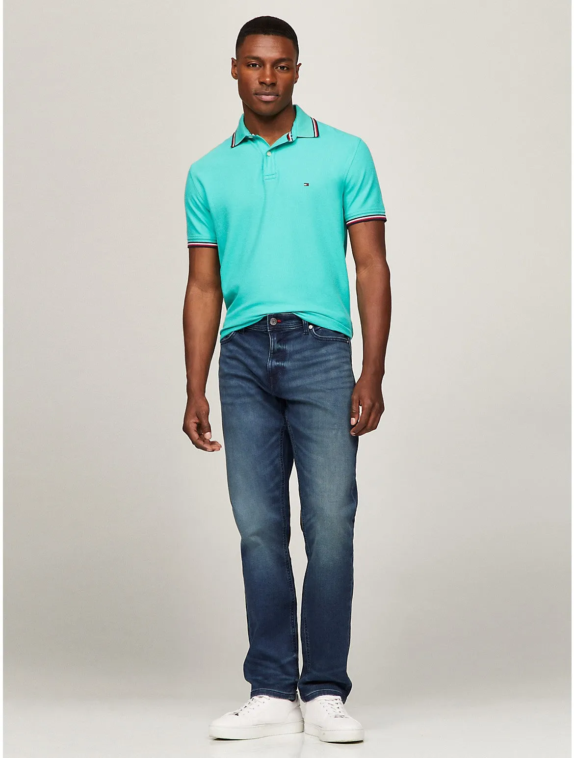 Tommy Hilfiger Men's Denton Straight Fit Dark Blue Wash Jean