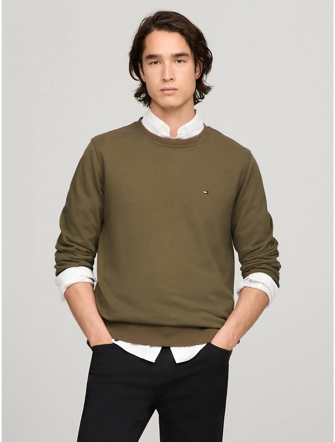 Tommy Hilfiger Men's Solid Crewneck Sweatshirt