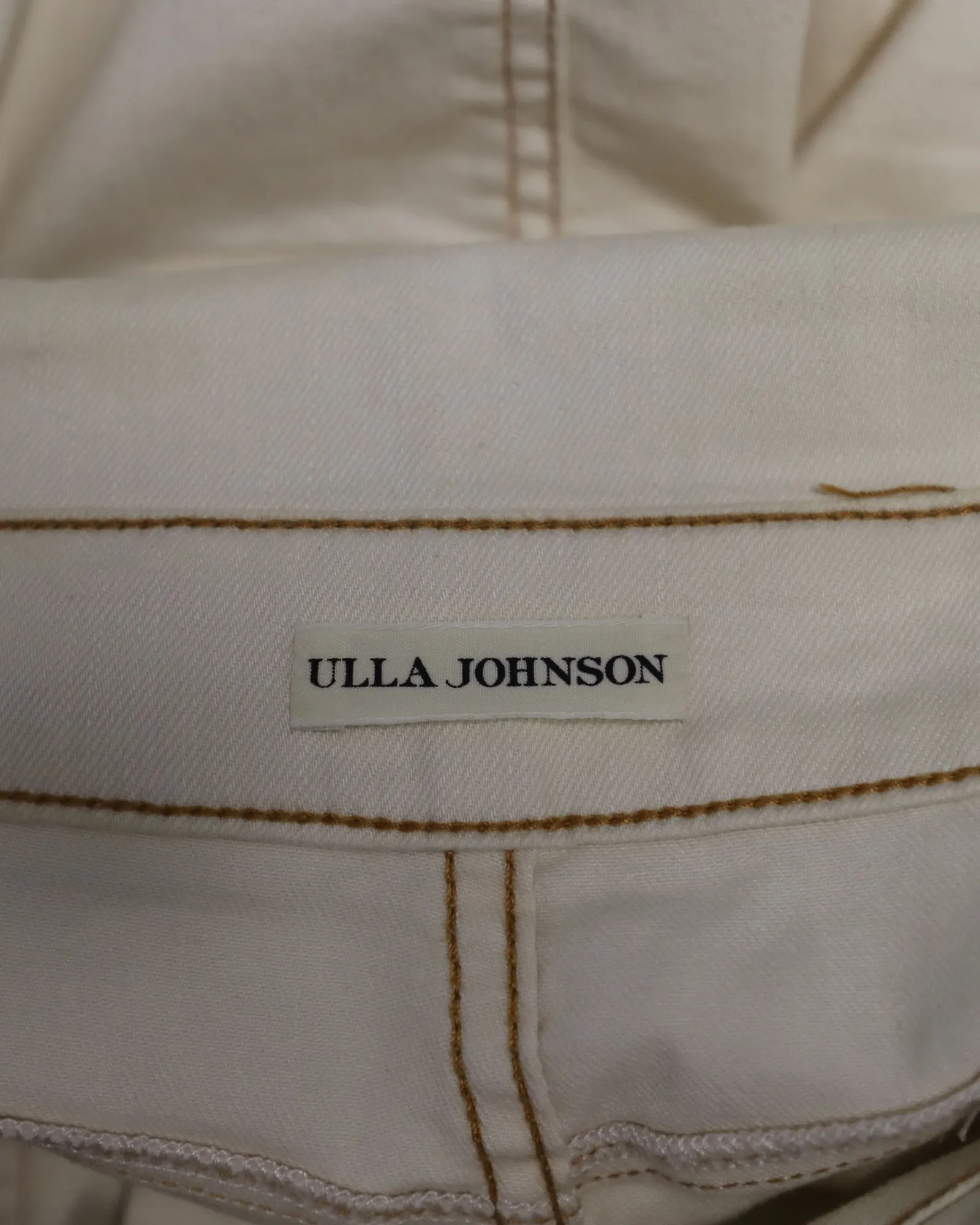 Ulla Johnson Storm Jeans in Cream Cotton