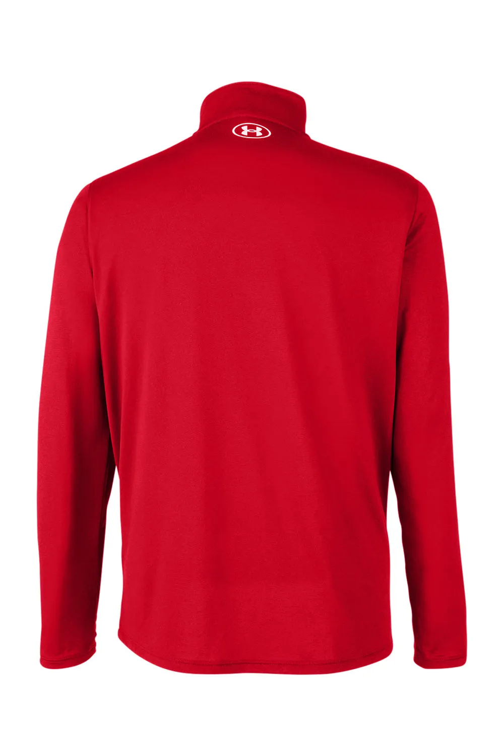 Under Armour Mens Team Tech Moisture Wicking 1/4 Zip Sweatshirt - Red