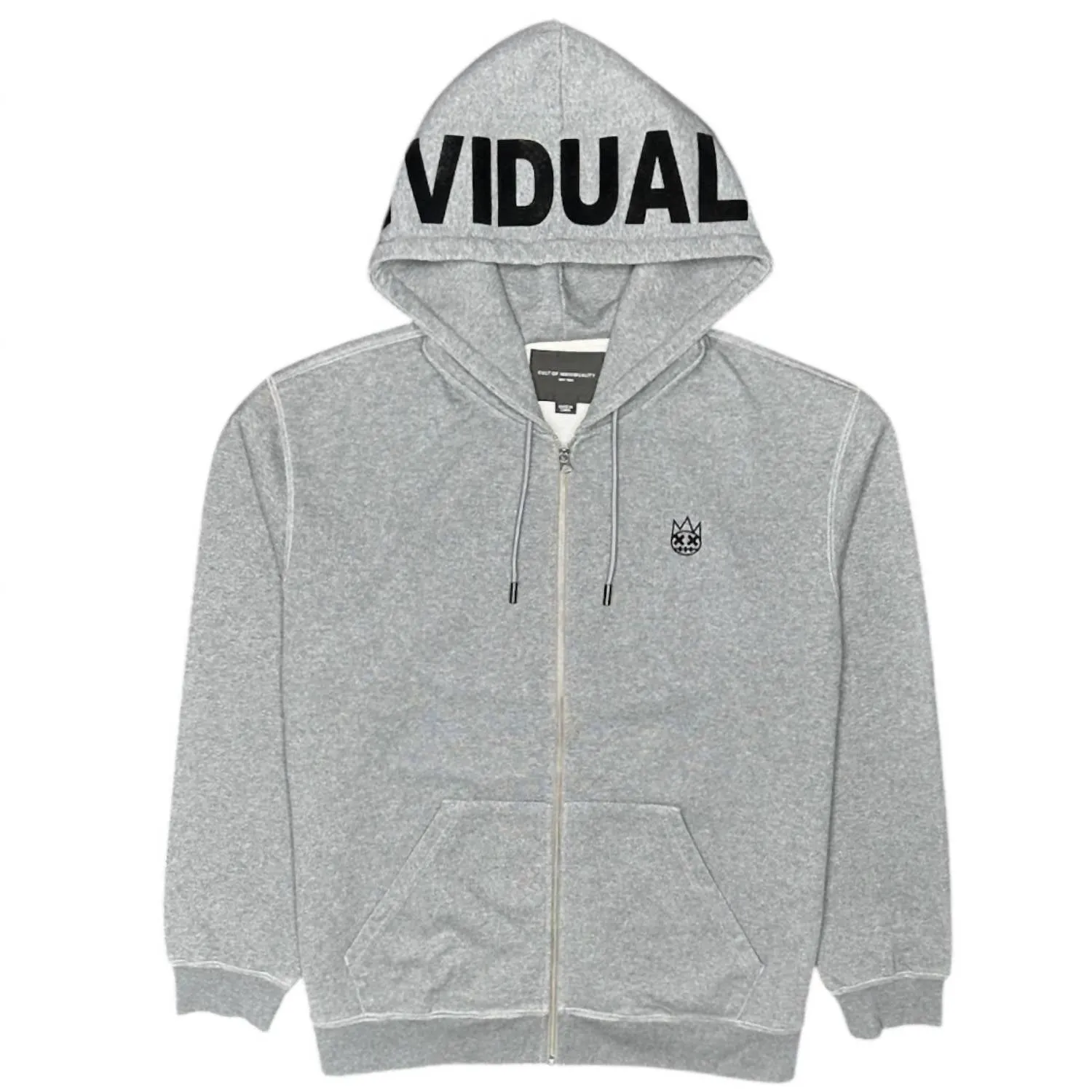 Unisex Zip Hoody In Charcoal