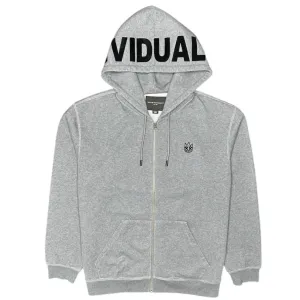 Unisex Zip Hoody In Charcoal