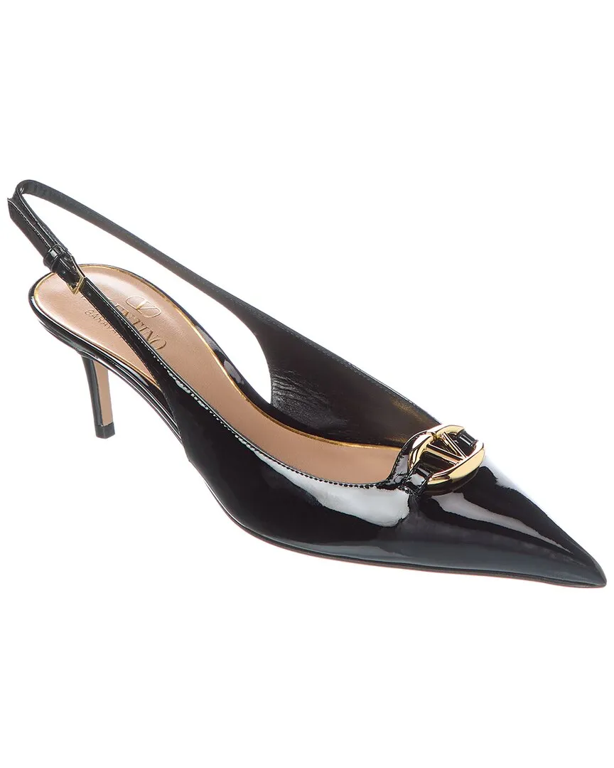 Valentino VLogo The Bold Edition 65 Patent Slingback Pump
