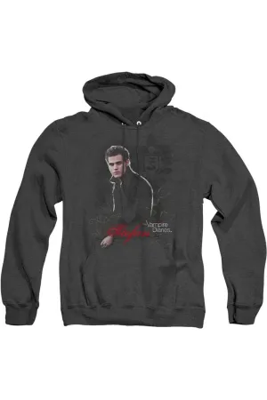 Vampire Diaries Stefan Adult Heather Hoodie / Hooded Sweatshirt