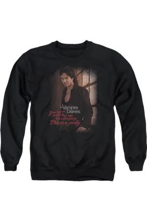 Vampire Diaries Threes A Party Adult Crewneck Sweatshirt