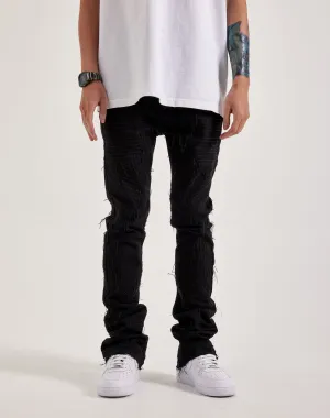 WAIMEA Geometric Frayed Jeans