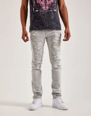 WAIMEA Skinny Rip & Repair Denim Jeans