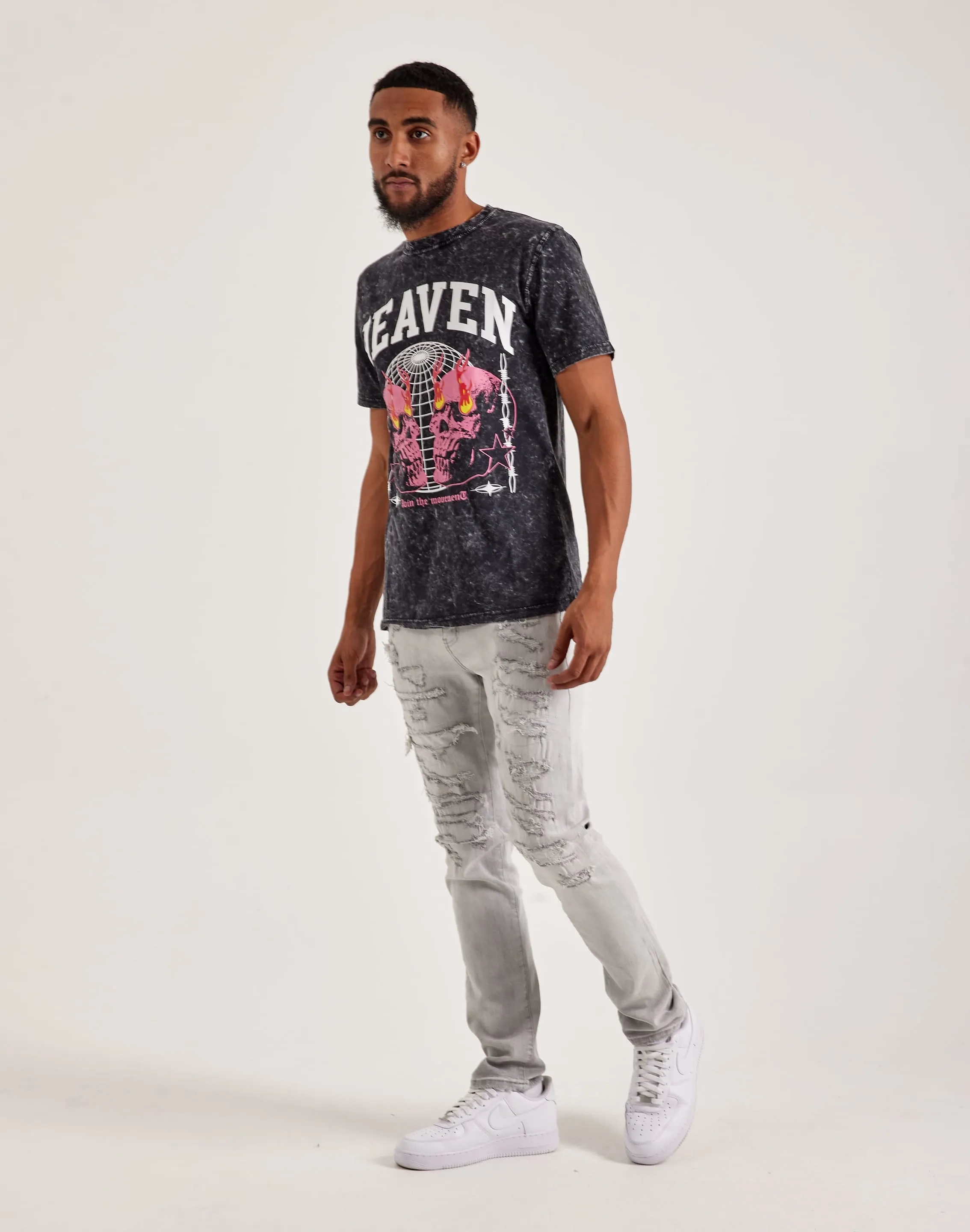WAIMEA Skinny Rip & Repair Denim Jeans