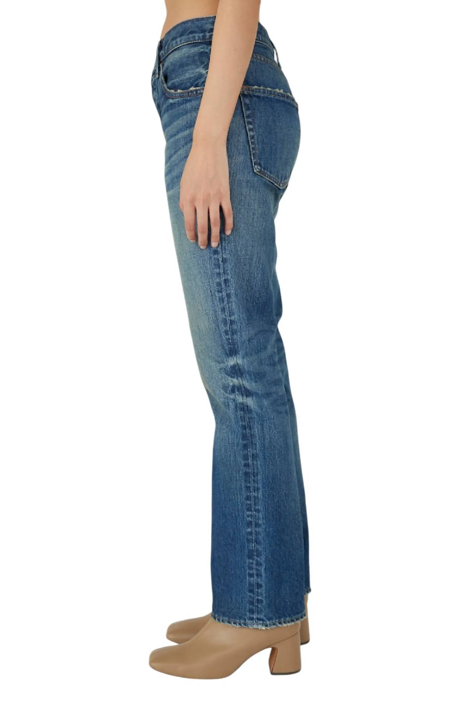 Walnut Straight Jeans In Dark Blue