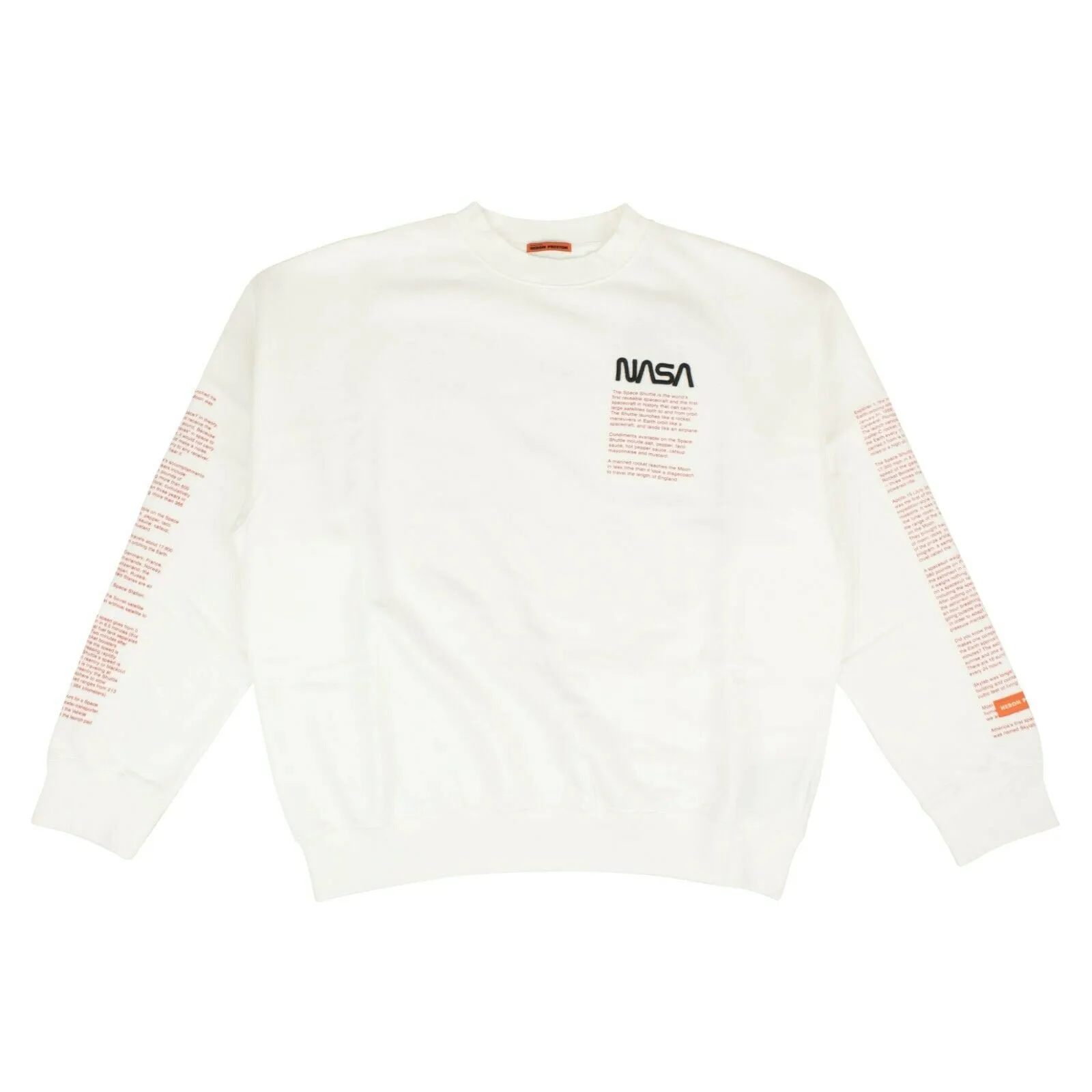 White NASA Crew Neck Sweatshirt