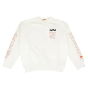 White NASA Crew Neck Sweatshirt