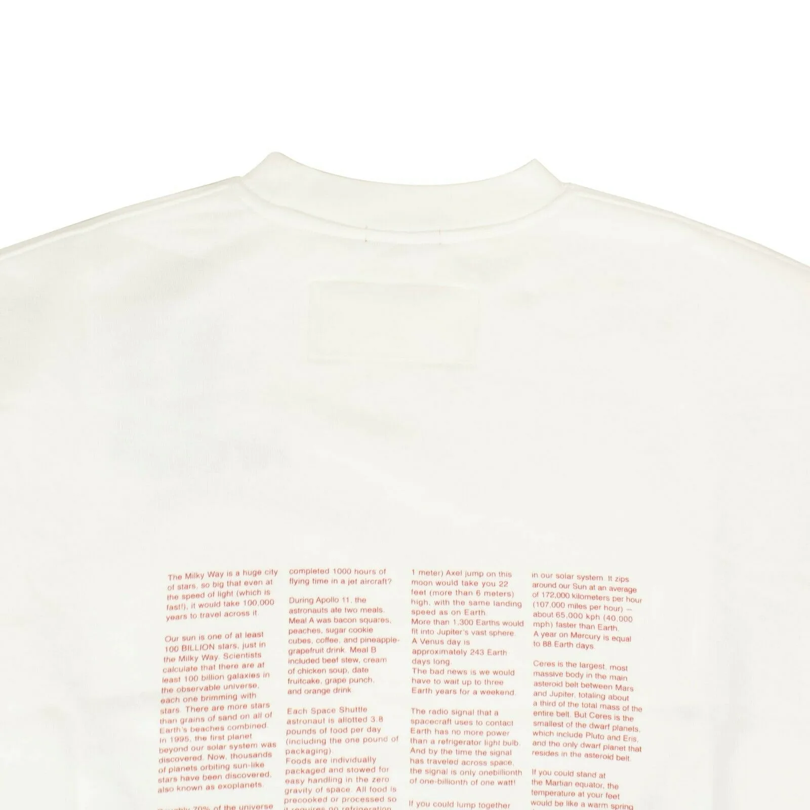 White NASA Crew Neck Sweatshirt