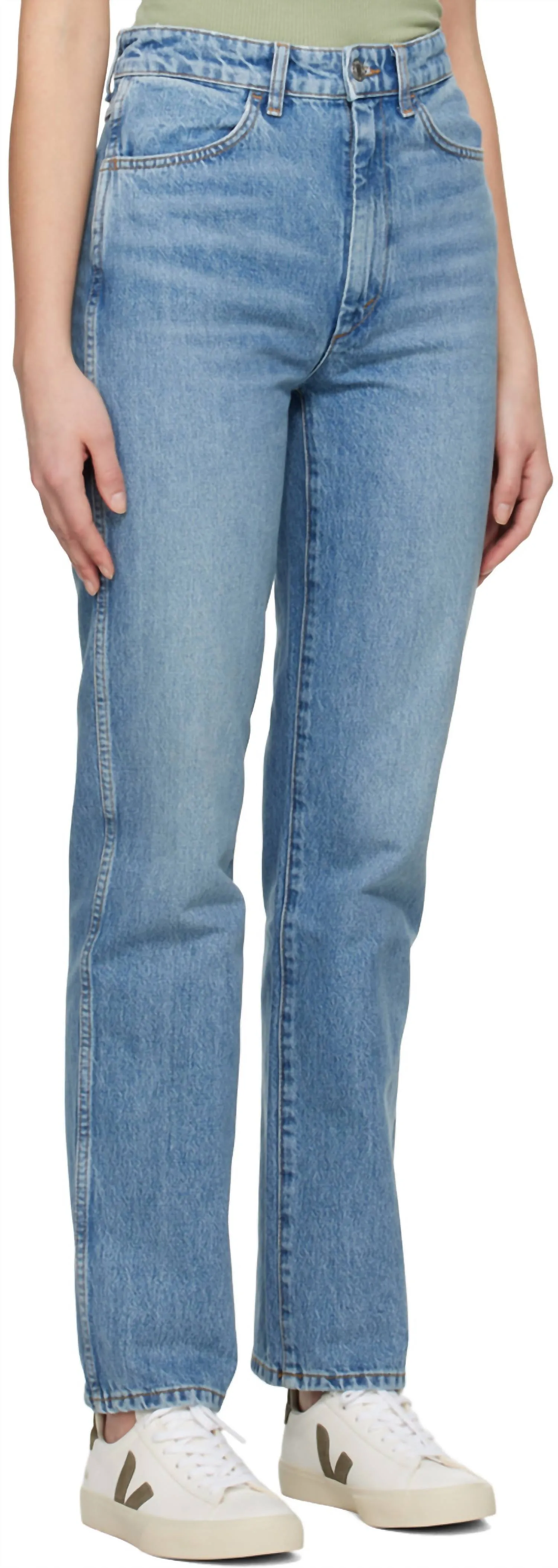 Women's 70S Cigarette Jean In Blue Sea