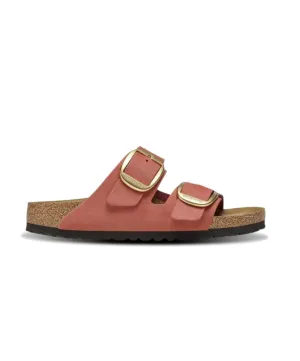 Womens Birkenstock Shoes Birkenstock Arizona Big Buckle Nubuck Leather Mars Red Sandals