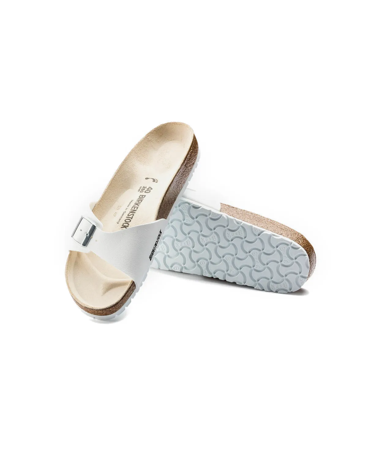 Womens Birkenstock Shoes Birkenstock Madrid Birko-Flor White Sandals