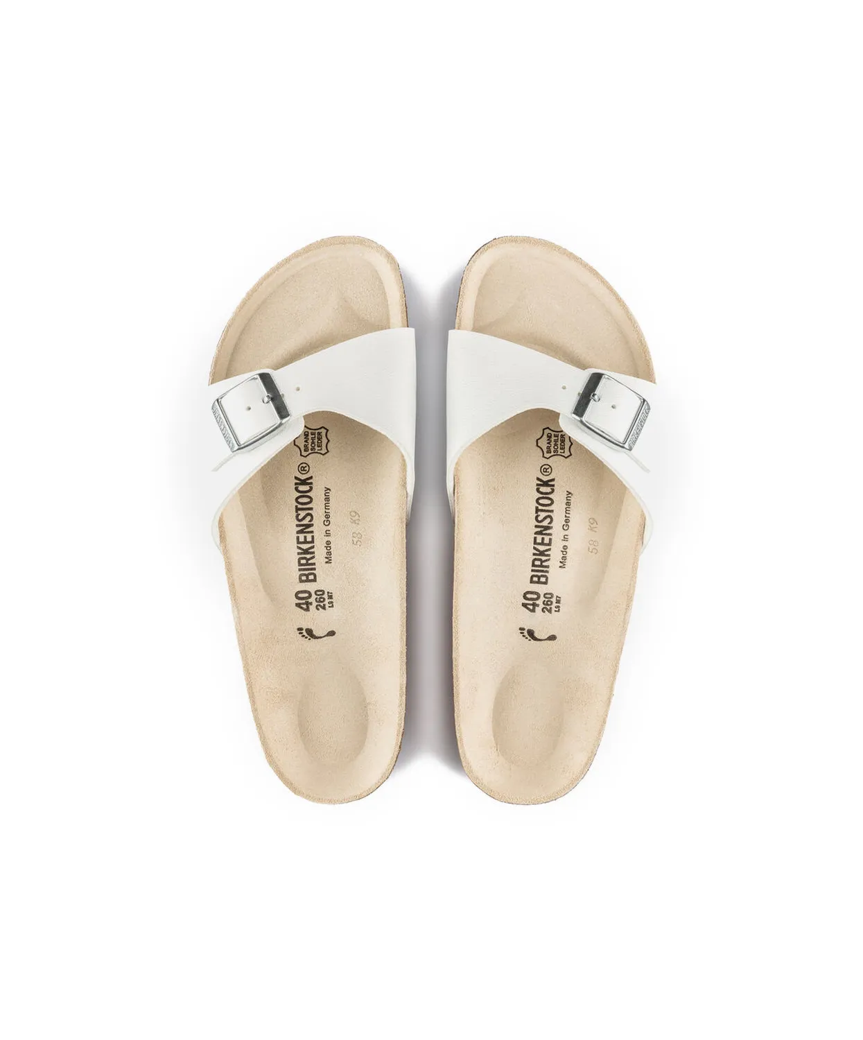 Womens Birkenstock Shoes Birkenstock Madrid Birko-Flor White Sandals
