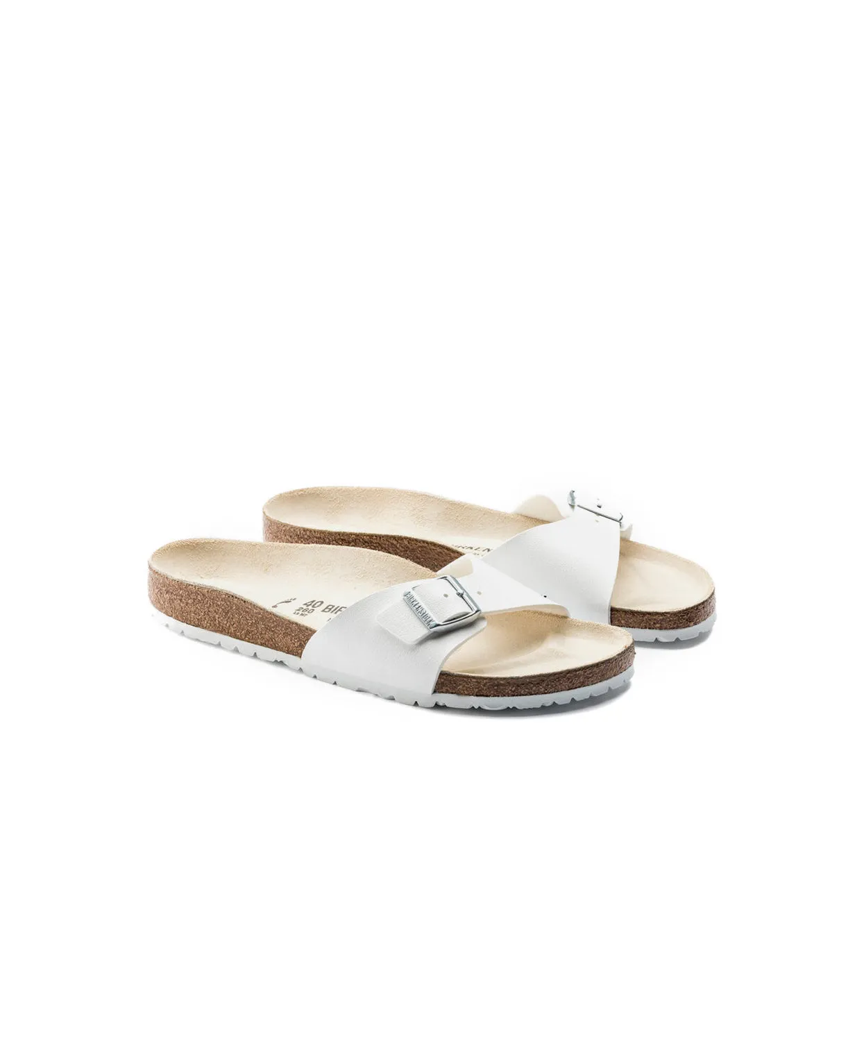 Womens Birkenstock Shoes Birkenstock Madrid Birko-Flor White Sandals