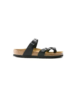 Womens Birkenstock Shoes Birkenstock Mayari Oiled Leather Black Sandals