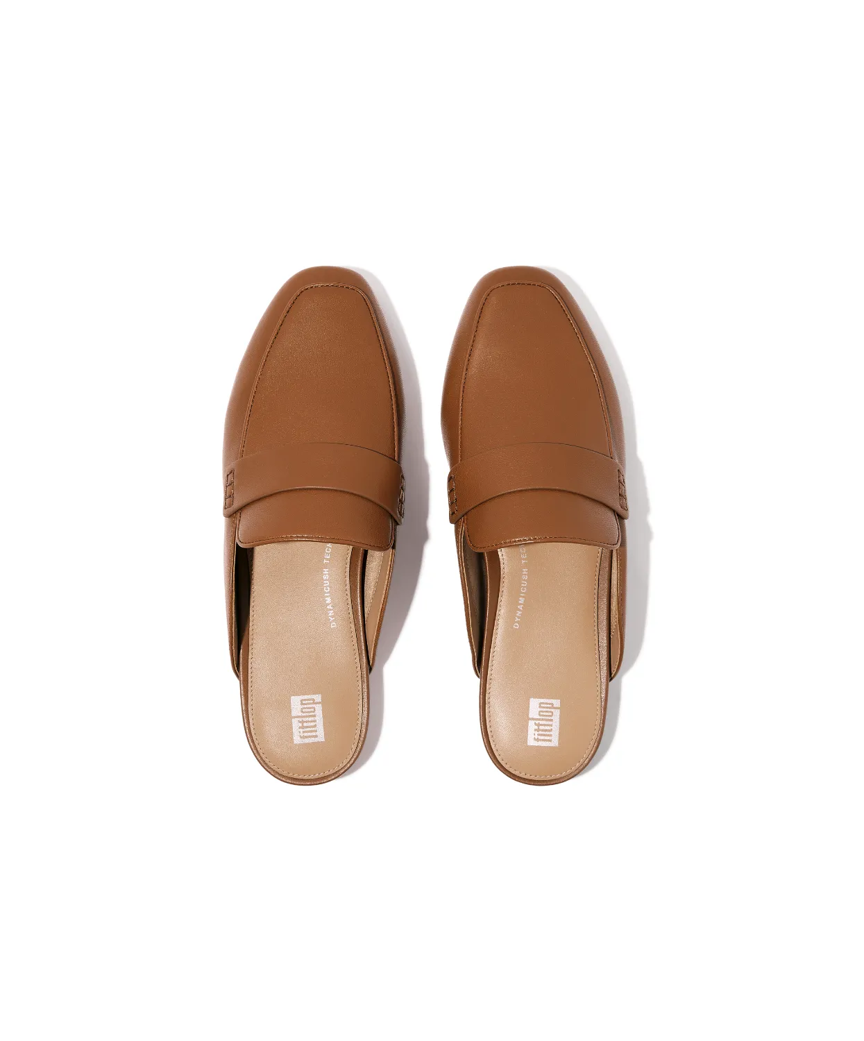 Womens Fitflop Shoes Fitflop Delicato Soft Leather Mules Deep Tan