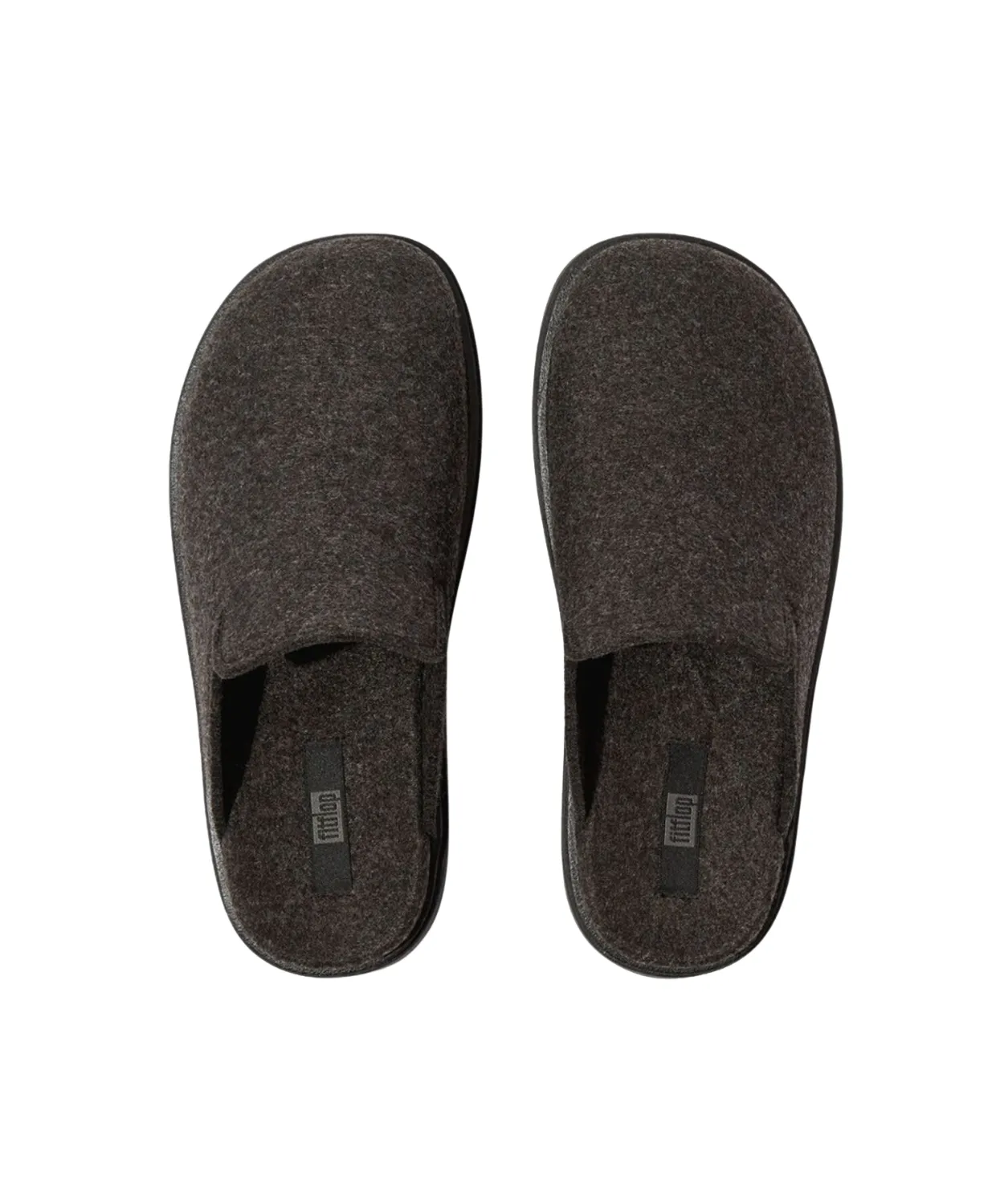 Womens Fitflop Shoes FitFlop Gen-FF e01 Felt Mules Black