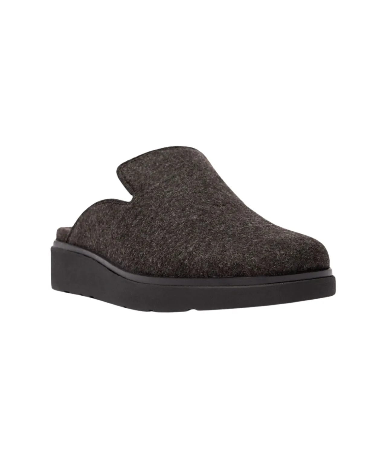 Womens Fitflop Shoes FitFlop Gen-FF e01 Felt Mules Black