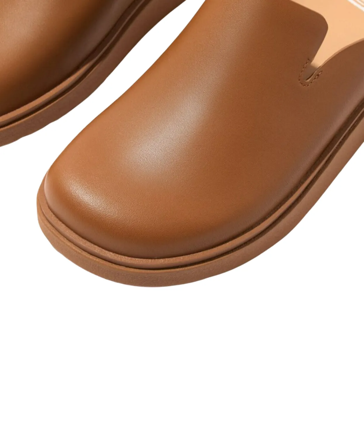 Womens Fitflop Shoes FitFlop Gen-FF Leather Mules Tan