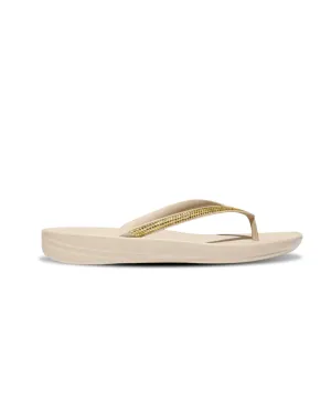 Womens Fitflop Shoes FitFlop iQushion Sparkle Thongs Stone