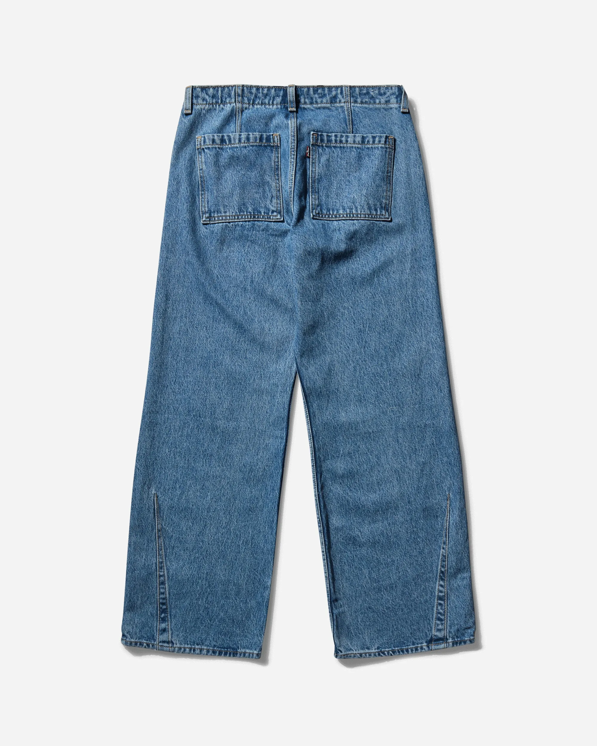 Women's Low Loose Styled Zipper Jeans Indigo