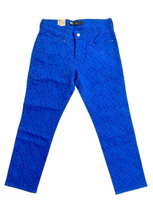 Women's Mid Rise Skinny Denim Jeans In Cobalt Blue