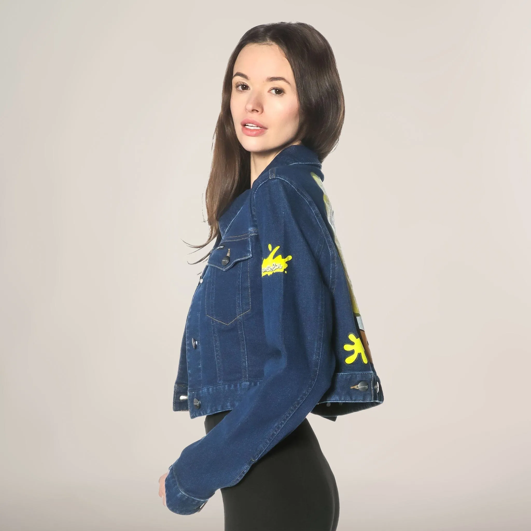 Women's Spongebob Denim Trucker Jacket