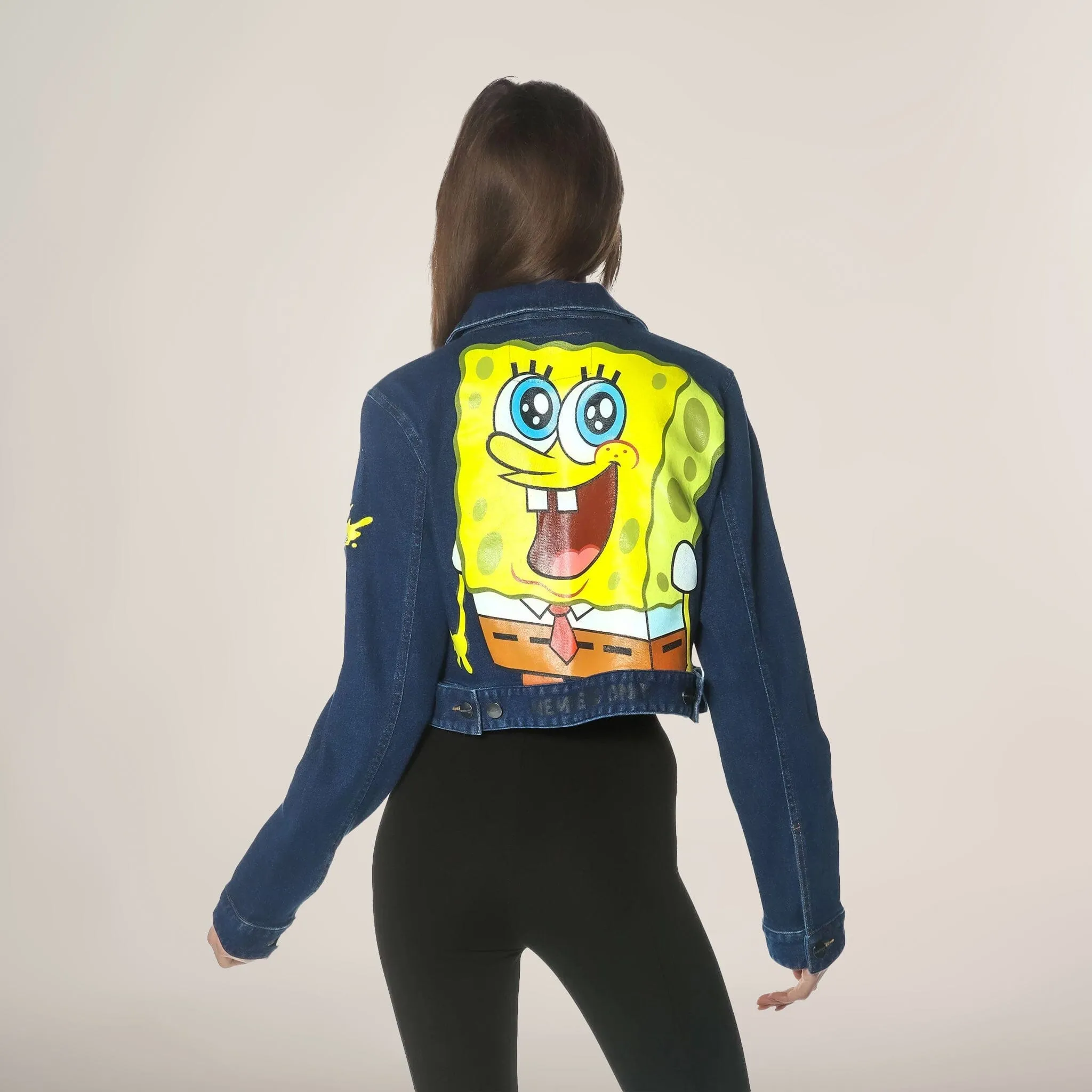 Women's Spongebob Denim Trucker Jacket
