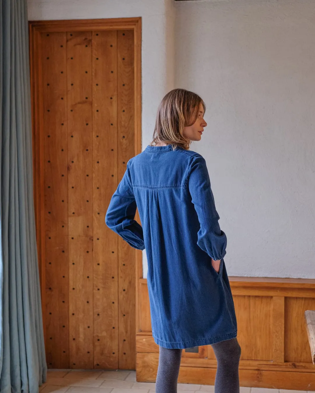 Wren Cotton Dress | Denim