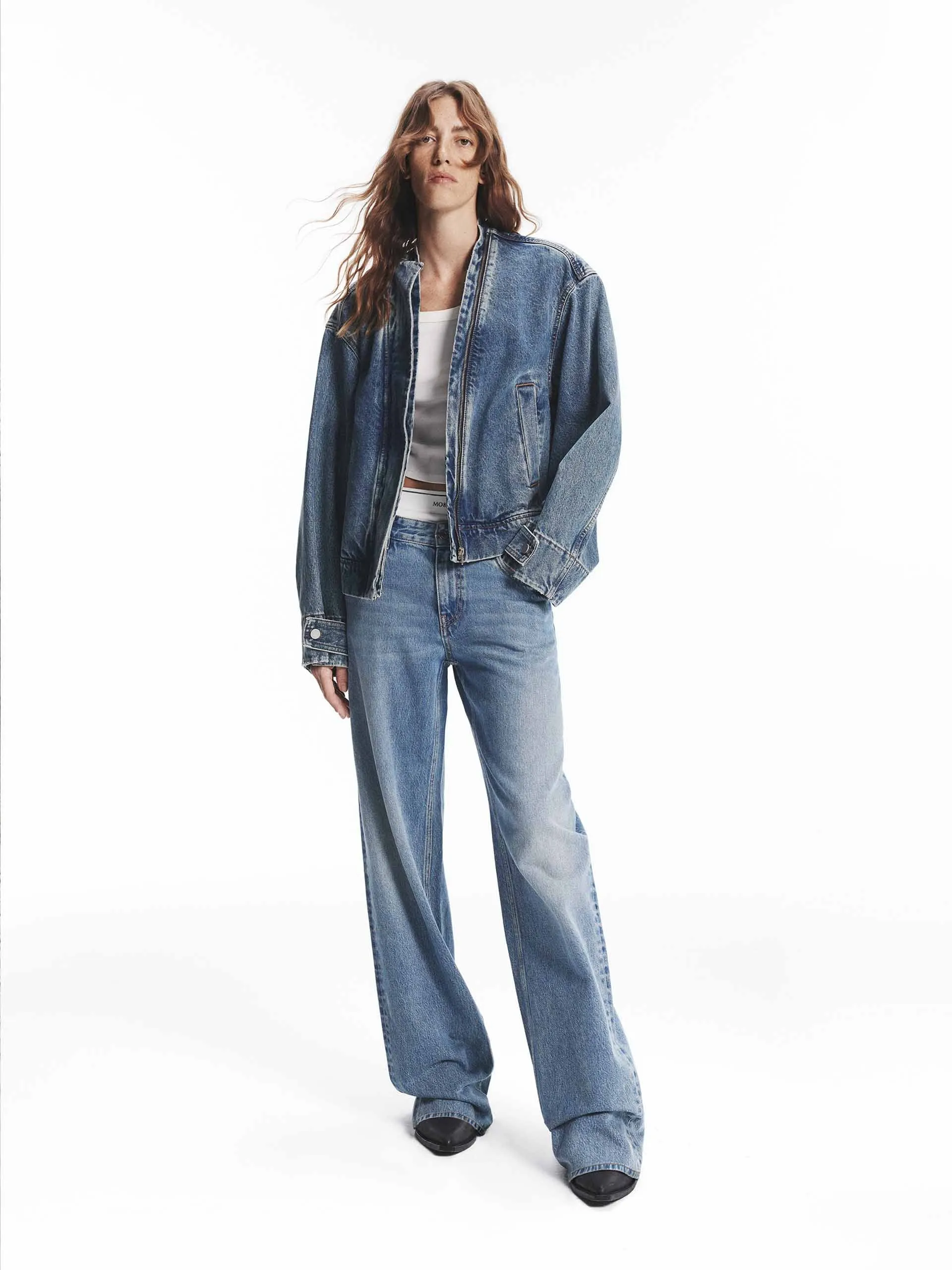 Zip Closure Denim Jacket