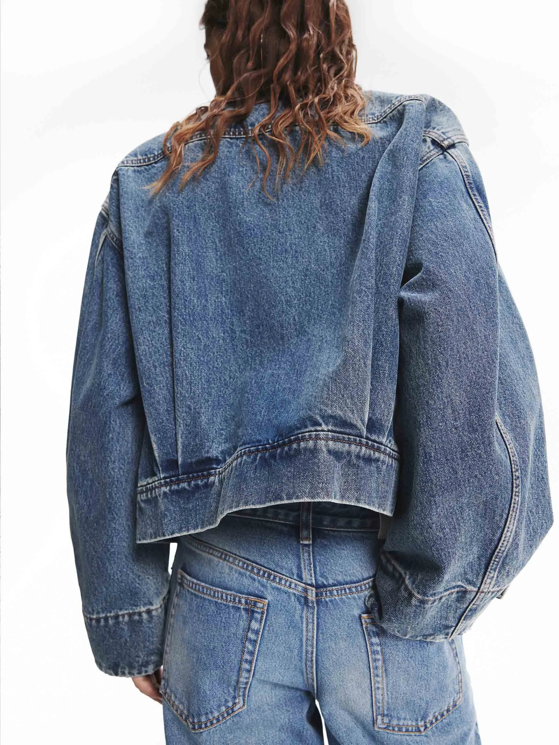 Zip Closure Denim Jacket