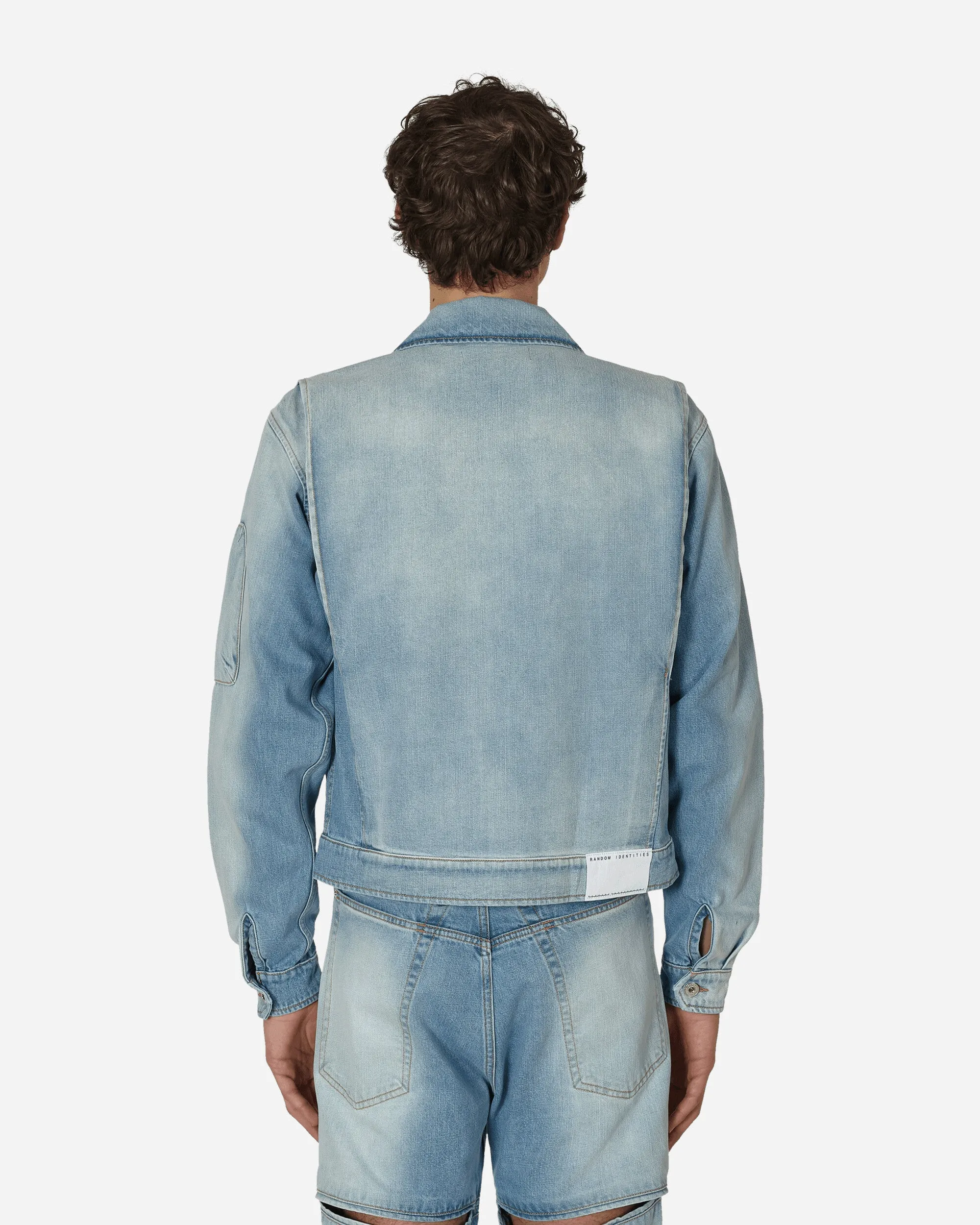 Zipped Denim Jacket Blue